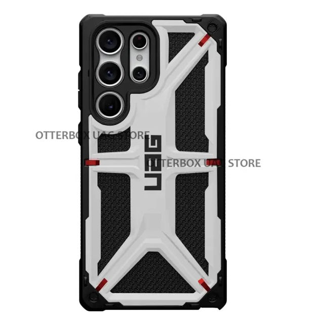 Samsung Galaxy S23 Ultra UAG Monarch Rugged Armor Kevlar Protective Case - Silver