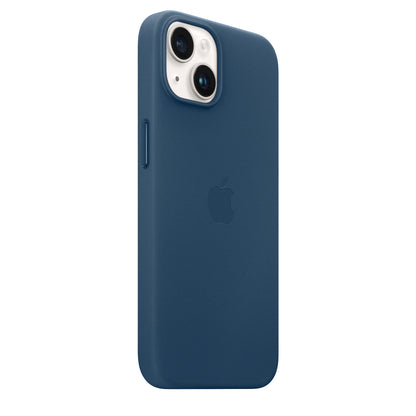 iPhone 15 Leather Case with MagSafe Animation - Blue