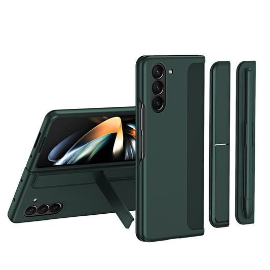 Samsung Galaxy Z Fold 5 Shockproof S Pen Stand Cover-Green