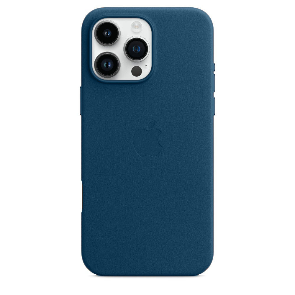 iPhone 16 Pro Max Leather Case with MagSafe & IC Animation - Blue