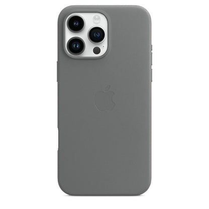 iPhone 16 Pro Leather Case with MagSafe & IC Animation - Gray