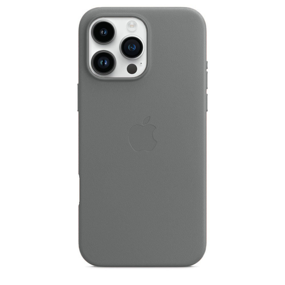 iPhone 16 Pro Leather Back Cover Case - Silver