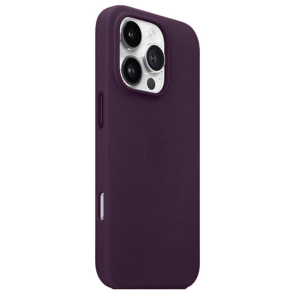 Leather Back Cover Case for iPhone 16 Pro Max - Purple