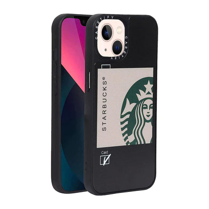 iPhone 14 Starbucks Reflective Mirror Case - Card