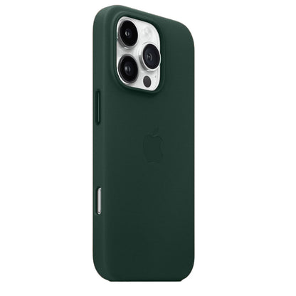 iPhone 16 Pro Leather Back Cover Case - Green