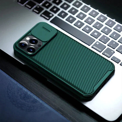 iPhone 13 Pro Cam-Shield Pro Case with Slide Camera Protection - Green