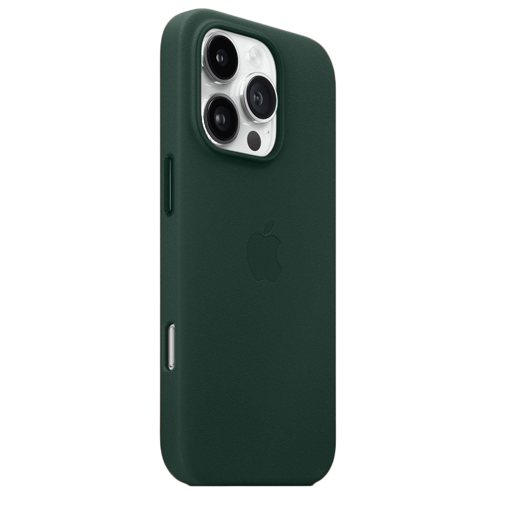 iPhone 16 Pro Max Leather Case with MagSafe & IC Animation - Green