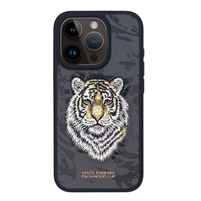 iPhone 15 Pro Max Savanna Series Santa Barbara Leather Case - Tiger