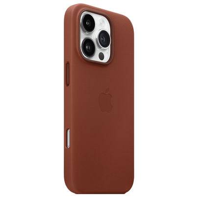 Leather Back Cover Case for iPhone 16 Pro Max - Umber