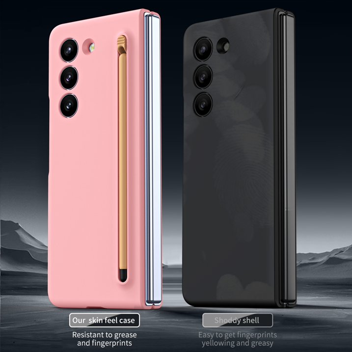 Samsung Galaxy Fold 4 Integrated Skin Feel Case with S Pen - Pink