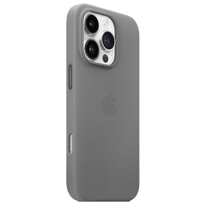 iPhone 16 Pro Max Leather Case with MagSafe & IC Animation - Gray