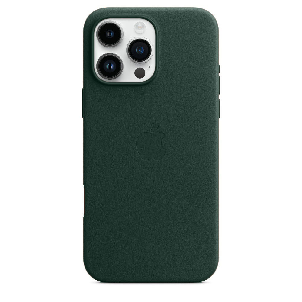 Leather Back Cover Case for iPhone 16 Pro Max - Green