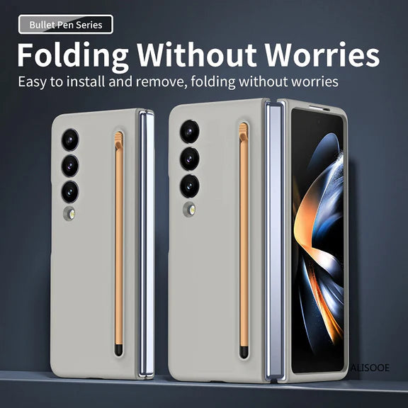 Samsung Galaxy Z Fold 5 5G Slim Matte Case with S-Pen - Sand