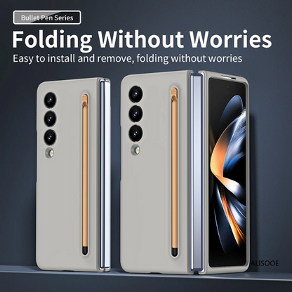 Samsung Galaxy Z Fold4 Integrated Skin Feel Case with S Pen - Sand