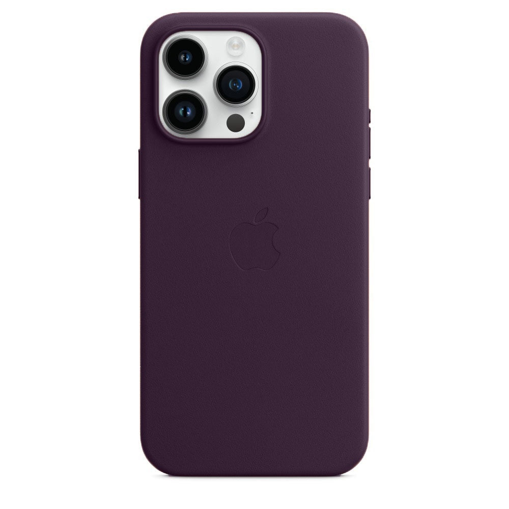 iPhone 15 Pro Max Leather Case with Magsafe & IC Animation - Purple