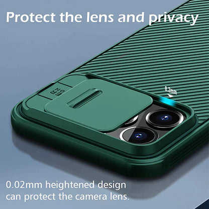 iPhone 13 Pro Cam-Shield Pro Case with Slide Camera Protection - Green