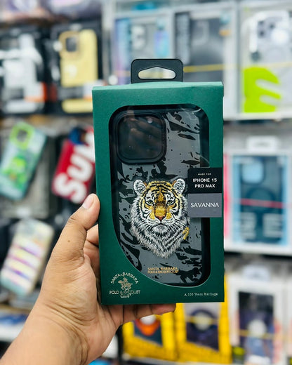 iPhone 15 Pro Max Savanna Series Santa Barbara Leather Case - Tiger