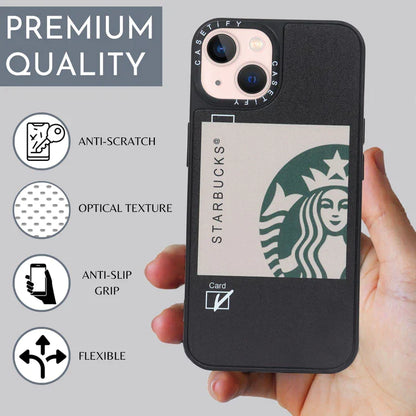 iPhone 14 Starbucks Reflective Mirror Case - Card