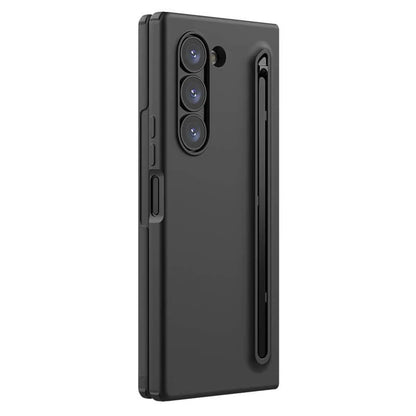 Nilkin Skin Feel Slim S Pen Case with Front Glass Protection & Stylus for Samsung Galaxy Z Fold6 - Black