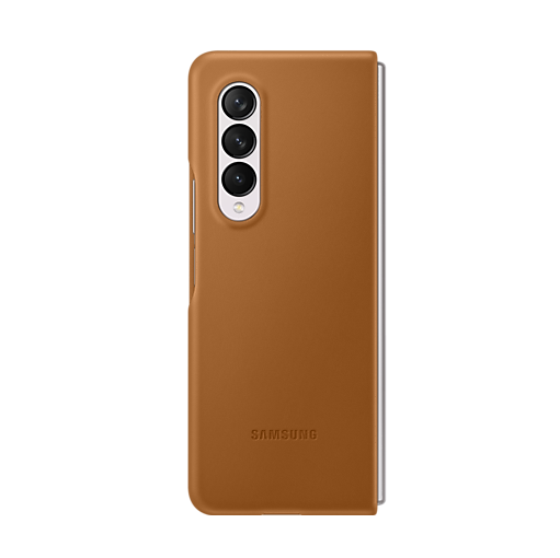 Samsung Galaxy Z Fold 4 Leather Case - Brown