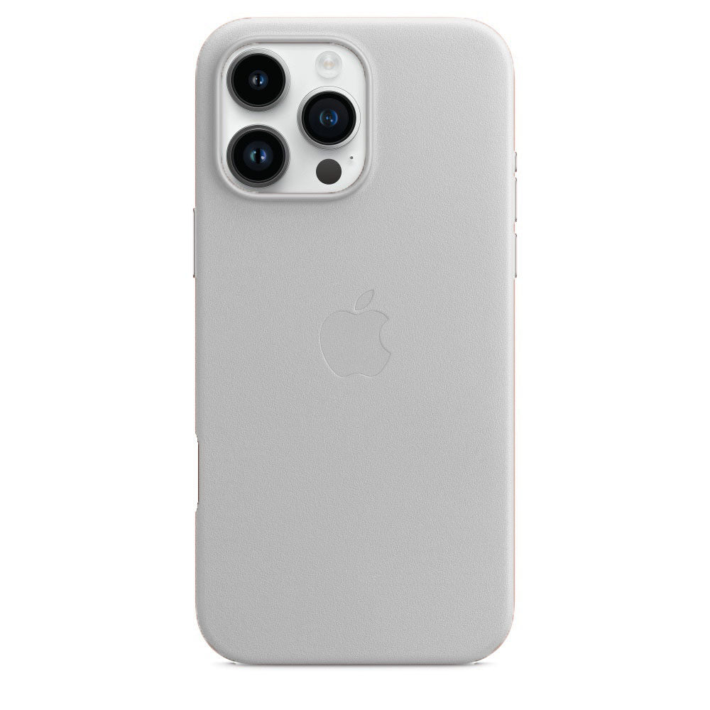 iPhone 16 Pro Leather Back Cover Case - Off White