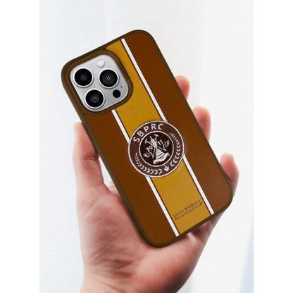 iPhone 14 Pro Santa Barbara Gareth Series Leather Case - Brown