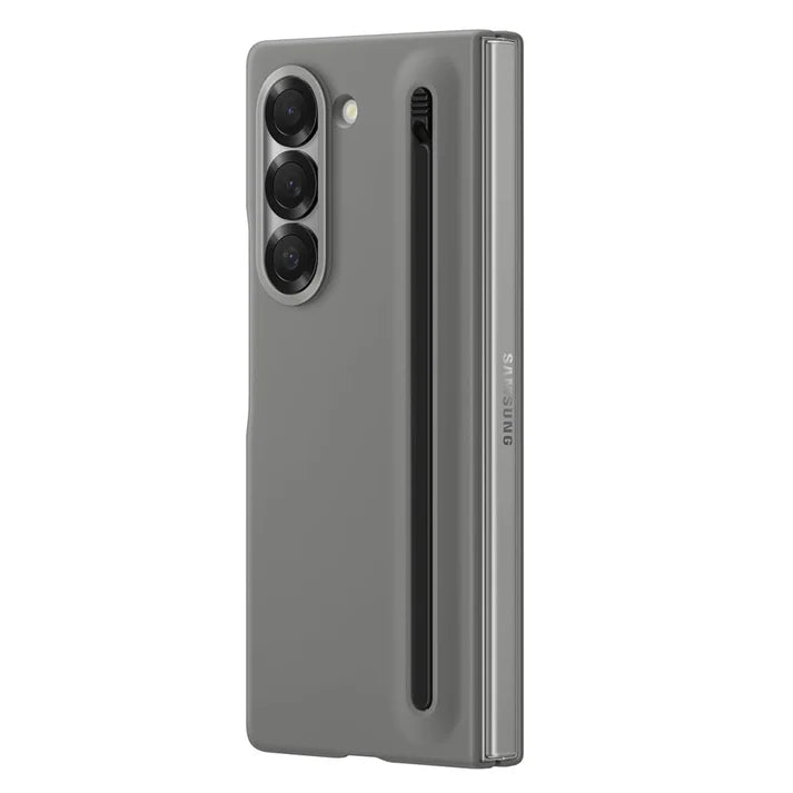 Samsung Galaxy Z Fold6 Slim Skin Feel S Pen Case with Front Glass Protection & Stylus Included - Gray