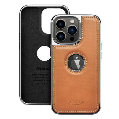 iPhone 15 Pro Max Premium Quality Luxurious Leather Case - Tan