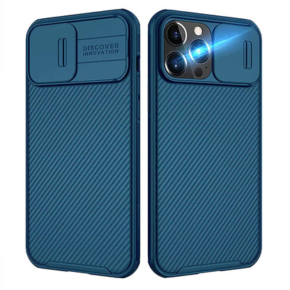 iPhone 13 Pro Cam-Shield Pro Case with Slide Camera Protection - Blue