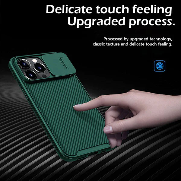 iPhone 13 Pro Cam-Shield Pro Case with Slide Camera Protection - Green