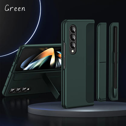 Samsung Galaxy Z Fold 4 Case with Pen Holder & Changable Panel - Green