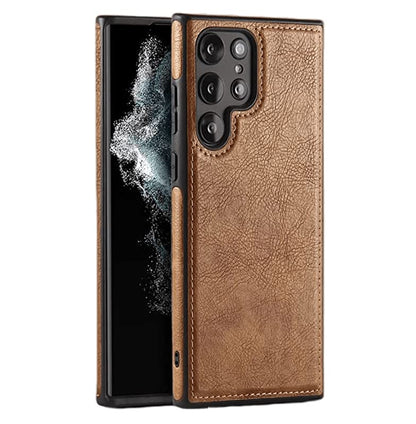 Samsung Galaxy S23 Ultra Leather Case - Brown