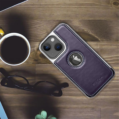 iPhone 13 Premium Quality Luxurious Leather Case - Purple