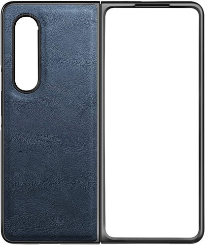 Samsung Galaxy Z Fold 4 Leather Case Simple Sleek Protection - Blue