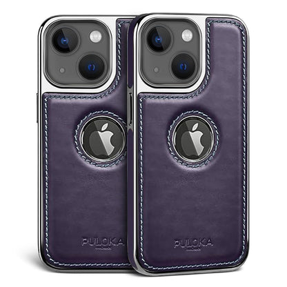 iPhone 13 Premium Quality Luxurious Leather Case - Purple