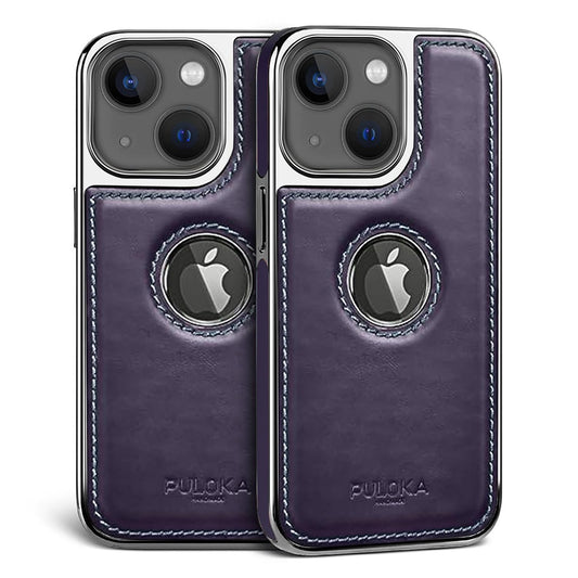 iPhone 14 Premium Quality Luxurious Leather Case - Purple