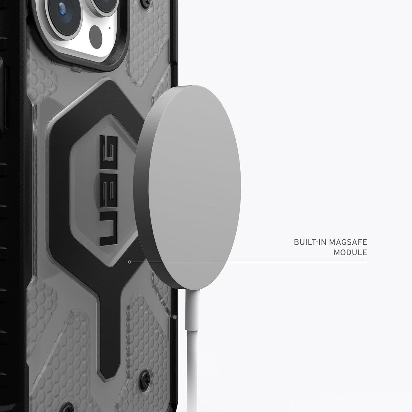 UAG Pathfinder Magsafe Clear Case iPhone 15 Pro - Smoke Black