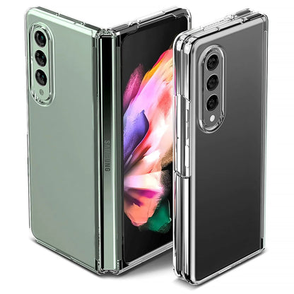 Samsung Galaxy Z Fold 3 Transparent Case with Bumper Camera Protection - Transparent