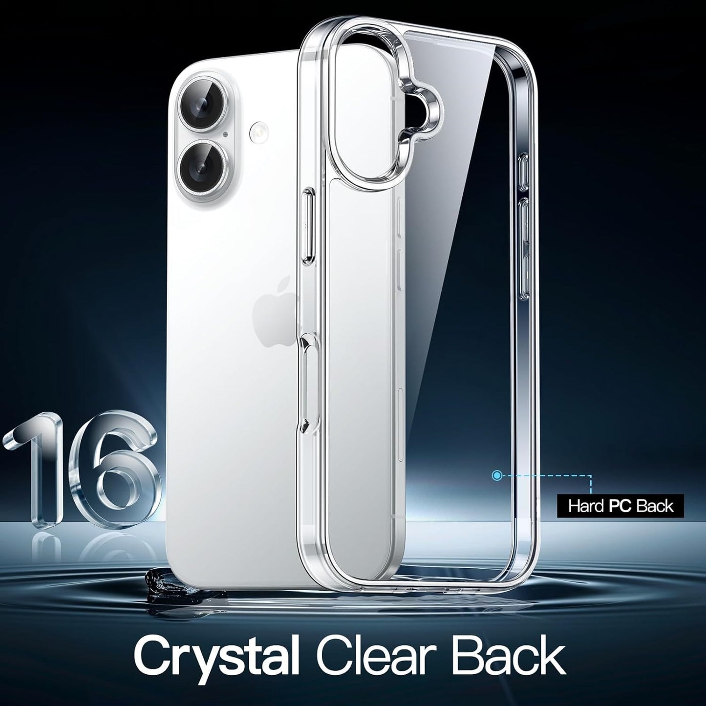 iPhone 16 Plus Hybrid Clear Shockproof Slim Transparent Case