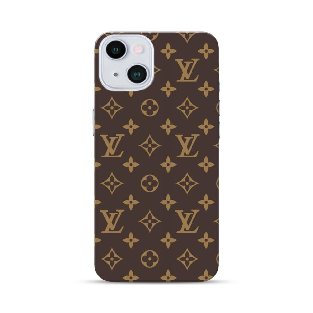 iPhone 14 Louis Vuitton Leather Case - Brown