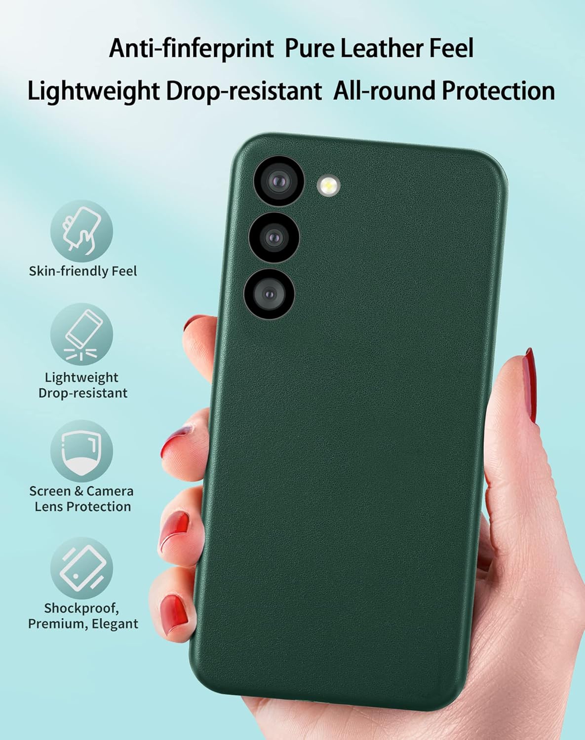 Samsung Galaxy S23 Vegan Leather Case - Green