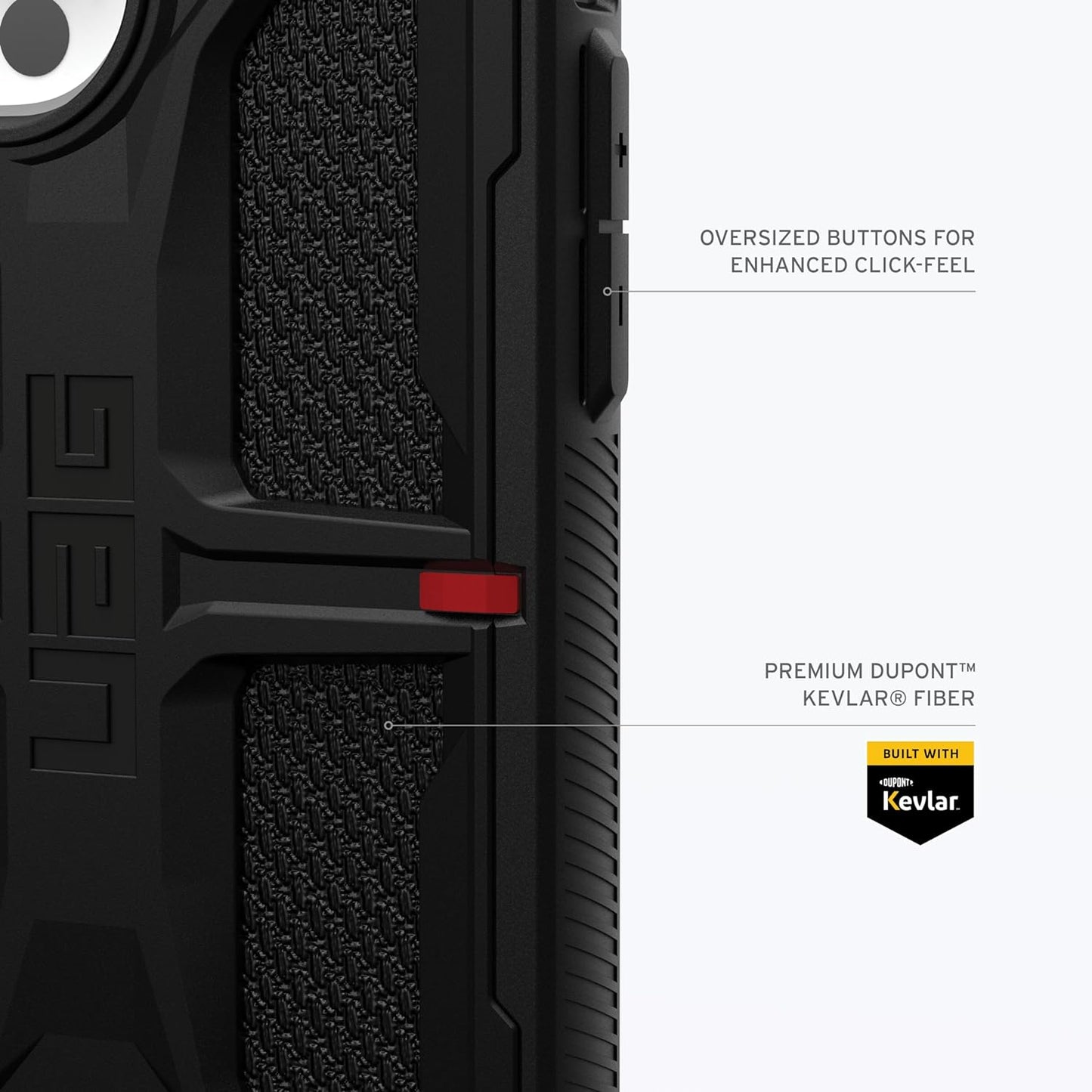 iPhone 15 Pro Max UAG Monarch Rugged Armour Premium Protective Kevlar Case - Black