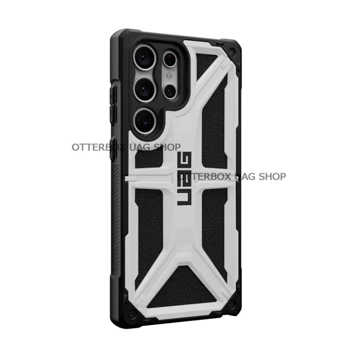 Samsung Galaxy S23 Ultra UAG Monarch Rugged Leather Protective Case - Silver