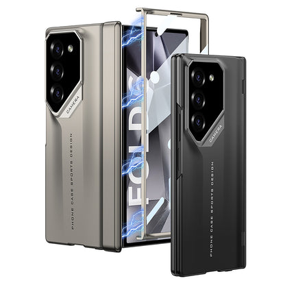 Samsung Galaxy Z Fold6 GKK Raptor Pro Case with Camera Hinge & Front Glass Protection - Black