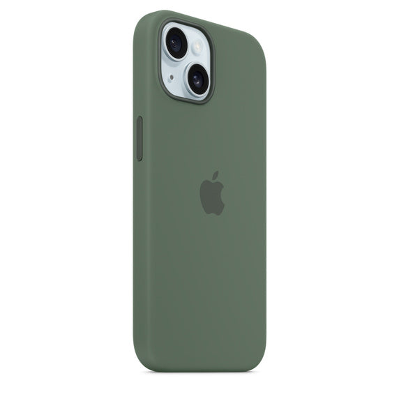 iPhone 15 Silicon Case with Magsafe Case-Green