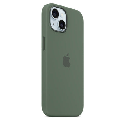 iPhone 15 Plus Silicon Case with Magsafe Case - Green