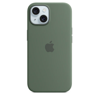 iPhone 15 Plus Silicon Case with Magsafe Case - Green