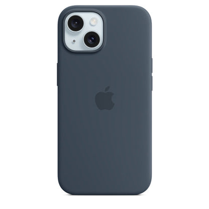 iPhone 15 Plus Silicon Case with Magsafe Case- Navy