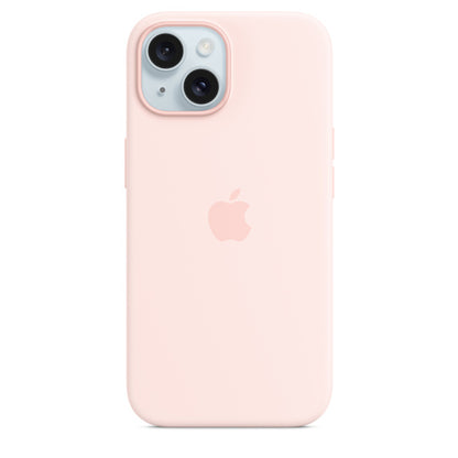 iPhone 15 Silicon Case with Magsafe Case-Pink