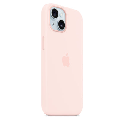 iPhone 15 Silicon Case with Magsafe Case-Pink